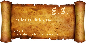 Ekstein Bettina névjegykártya
